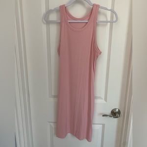 Women’s pink stretchy tank dress. EUC. Size L